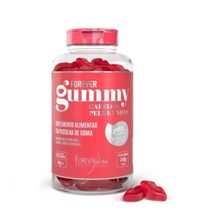 Gummy Hair Vitamins Growth Strengthening Supplement 60 pcs 240g - Forever Liss