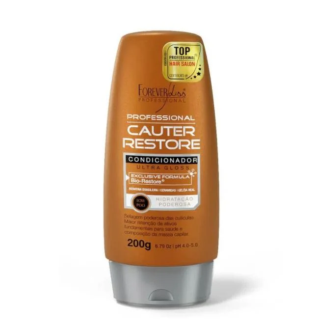 Hair Cauterization Ultra Gloss Bio Cauter Restore Conditioner 200g - Forever Liss