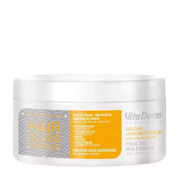 Hair Gloss UV Protection Moisturizing Instant Treatment Mask 250g - Vita Derm - Image 2