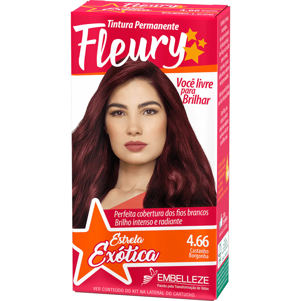 Fleury Hair Dye Brown Burgundy Kit