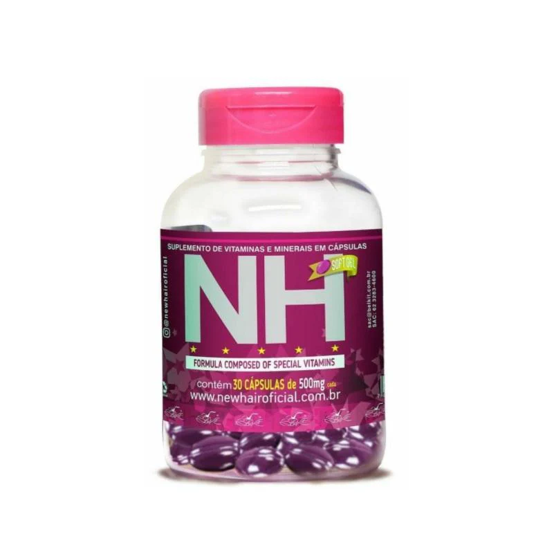 Hair Loss Treatment Mineral Vitamins Supplement 30x500mg Capsules - New Hair
