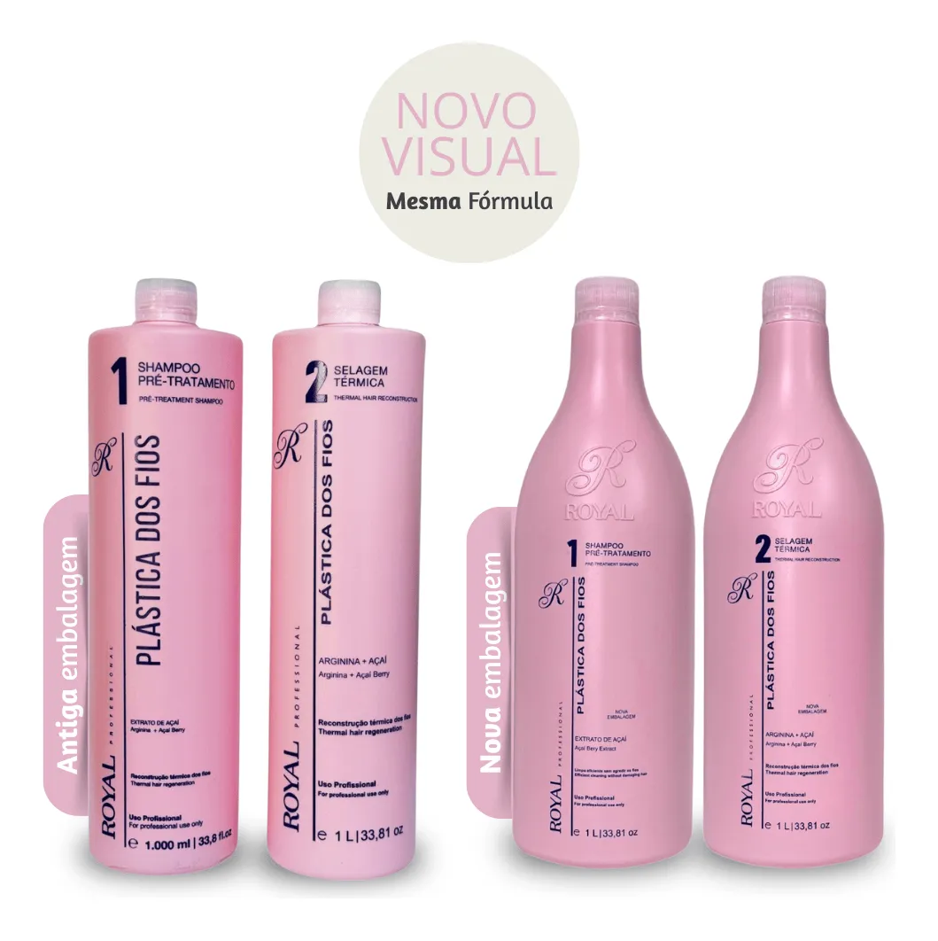 Hair Plastic Thermal Sealing Straightening Smoothing Kit 2 Itens - Royal Professional - Image 2