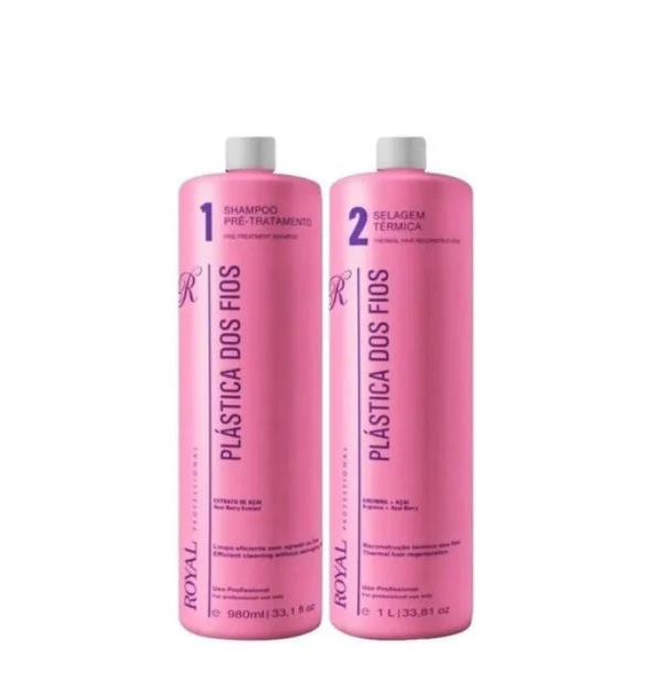 Hair Plastic Thermal Sealing Straightening Smoothing Kit 2 Itens - Royal Professional - Image 3