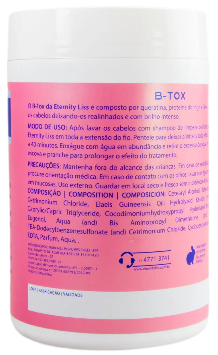 Hair Shine Keratin Wheat Protein B-Tox Reconstructive Mask 1Kg - Eternity Liss - Image 2
