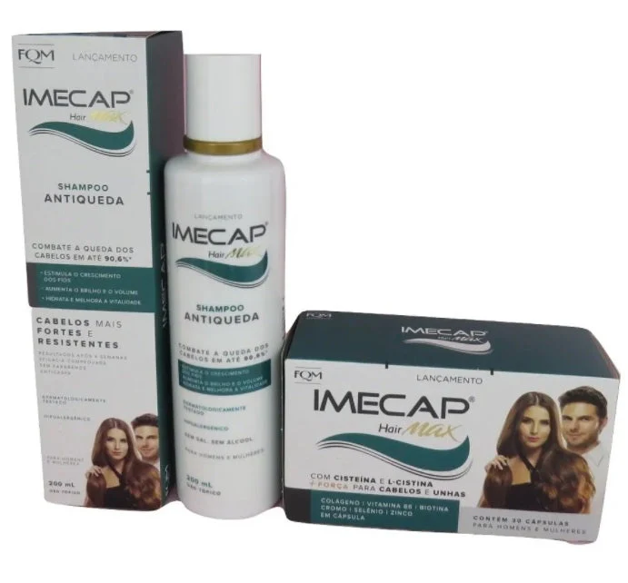 Hair Supplement + Shampoo Anti Loss Hydration Treatment Kit 2 Itens - Imecap - Image 2