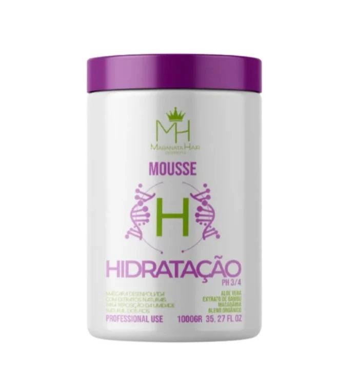 Hidratação Total Moisturizing Hydration Mousse Hair Mask 1Kg - Maranata Hair