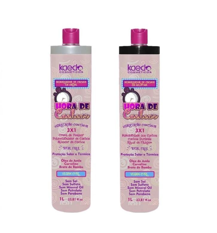 Hora de Cachear 3x1 Curls Memorizer Cream Gelatin Curly Treatment 2x1L - Kaedo