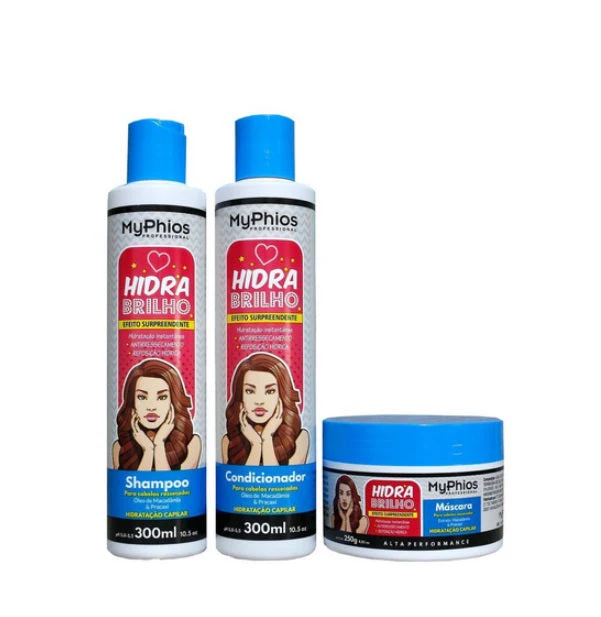 Hydra Shine Hydration Volume Control Hair Treatment Kit 3 Itens - My Phios - Image 2