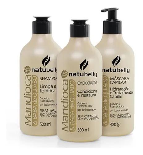 Hydration Capillary Cassava Baba Okra Shampoo Condh Mask - Natubelly - Image 2