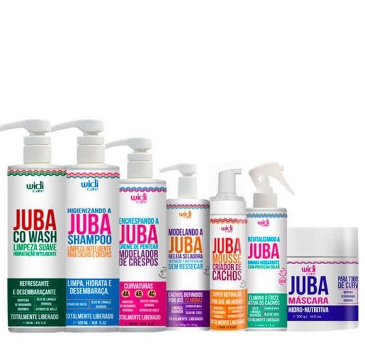 Juba Coconut Murumuru Hazelnut Linseed Curly Wavy Hair Kit 7 Itens - Widi Care