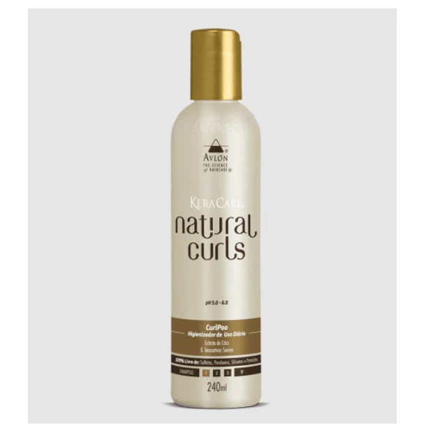 KeraCare Natural Curls Detangling CurlPoo Shampoo Curly Hair 240ml - Avlon