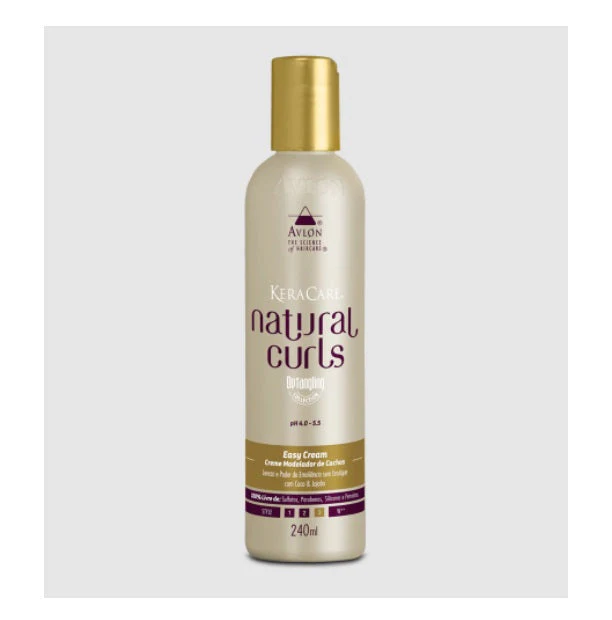 Keracare Natural Curls Easy Cream Curly Hair Modeling Cream 240ml - Avlon