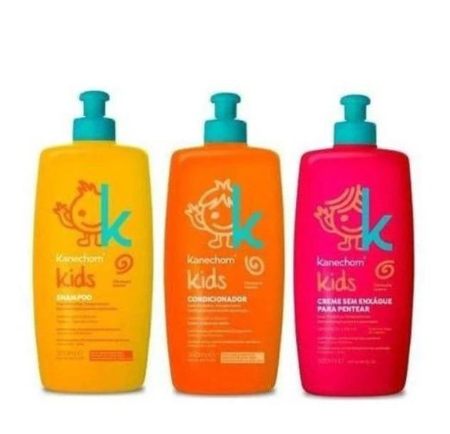 Kids Daily Home Care Proteins Moisturizing Treatment Hair Kit 3x300ml - Kanechom - Image 2