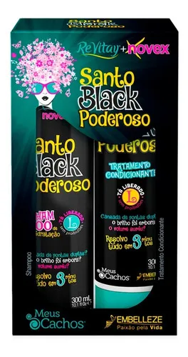 Novexvitay My Curls Santo Black Powerful Kit