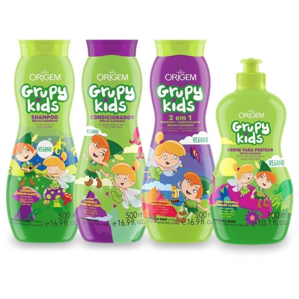 Grupy Kids Illuminated Shine Maintenance Daily Treatment Kit 4 Itens - Nazca