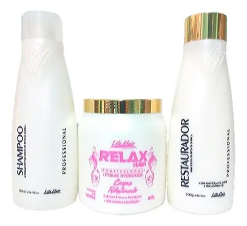 Kit Relaxation Lithium Relax Hair Professional Life Hair 1k - Life Hair