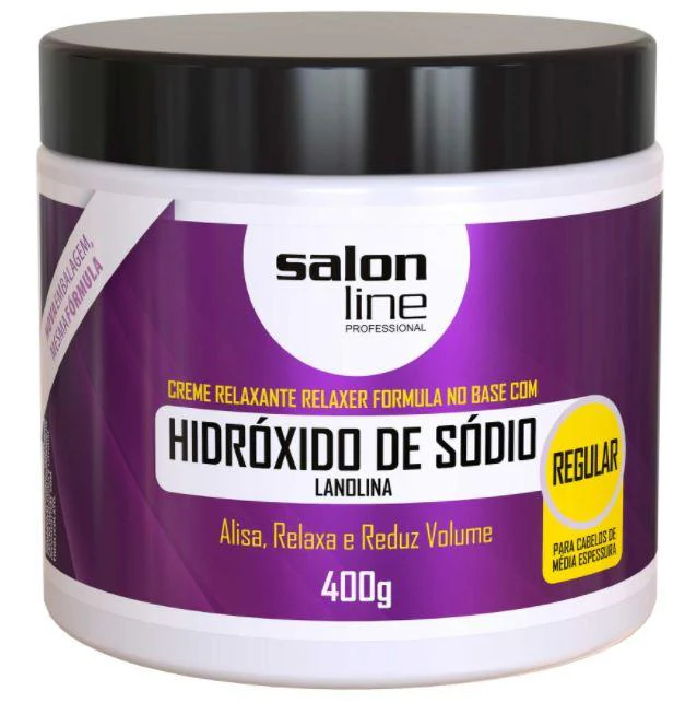 Salon Line Lanolin Sodium Hydroxide Regular Straightening Relaxing Cream 400g