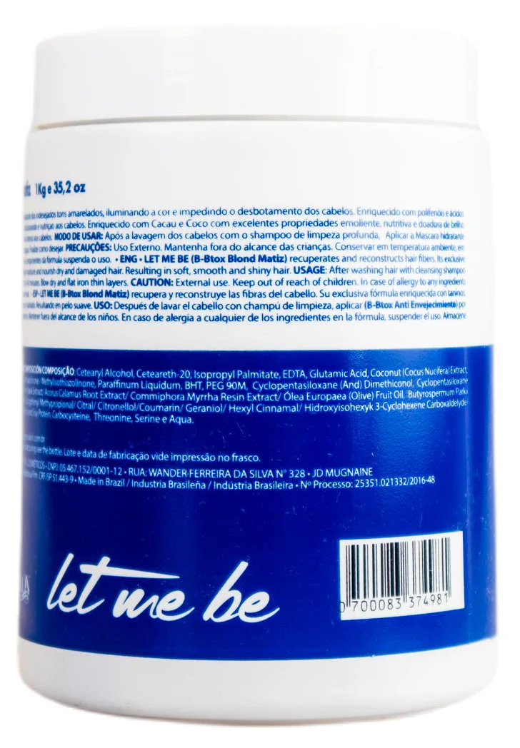 Let Me Be B-Deep Hair Mask Matiz Hair Mask (for blondes) 1kg - ProSalon - Image 3