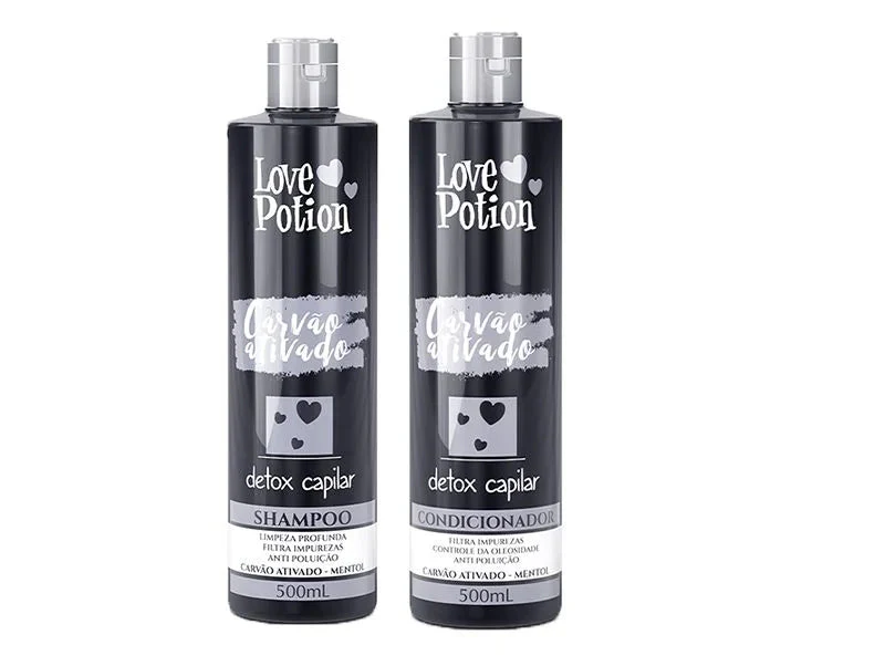 Love Potion Activated Charcoal Home Care Kit 2x 500ml / 2x 16.9 fl oz