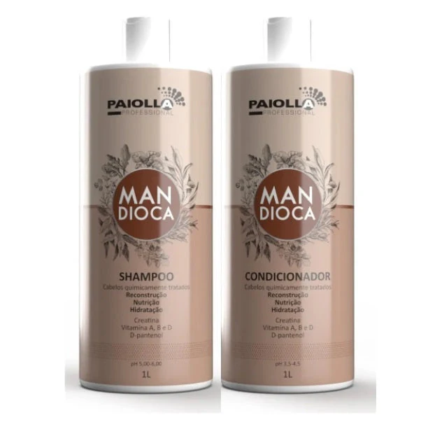 Mandioca Cassava Damaged Hair Reconstruction Treatment Kit 2x1L - Paiolla