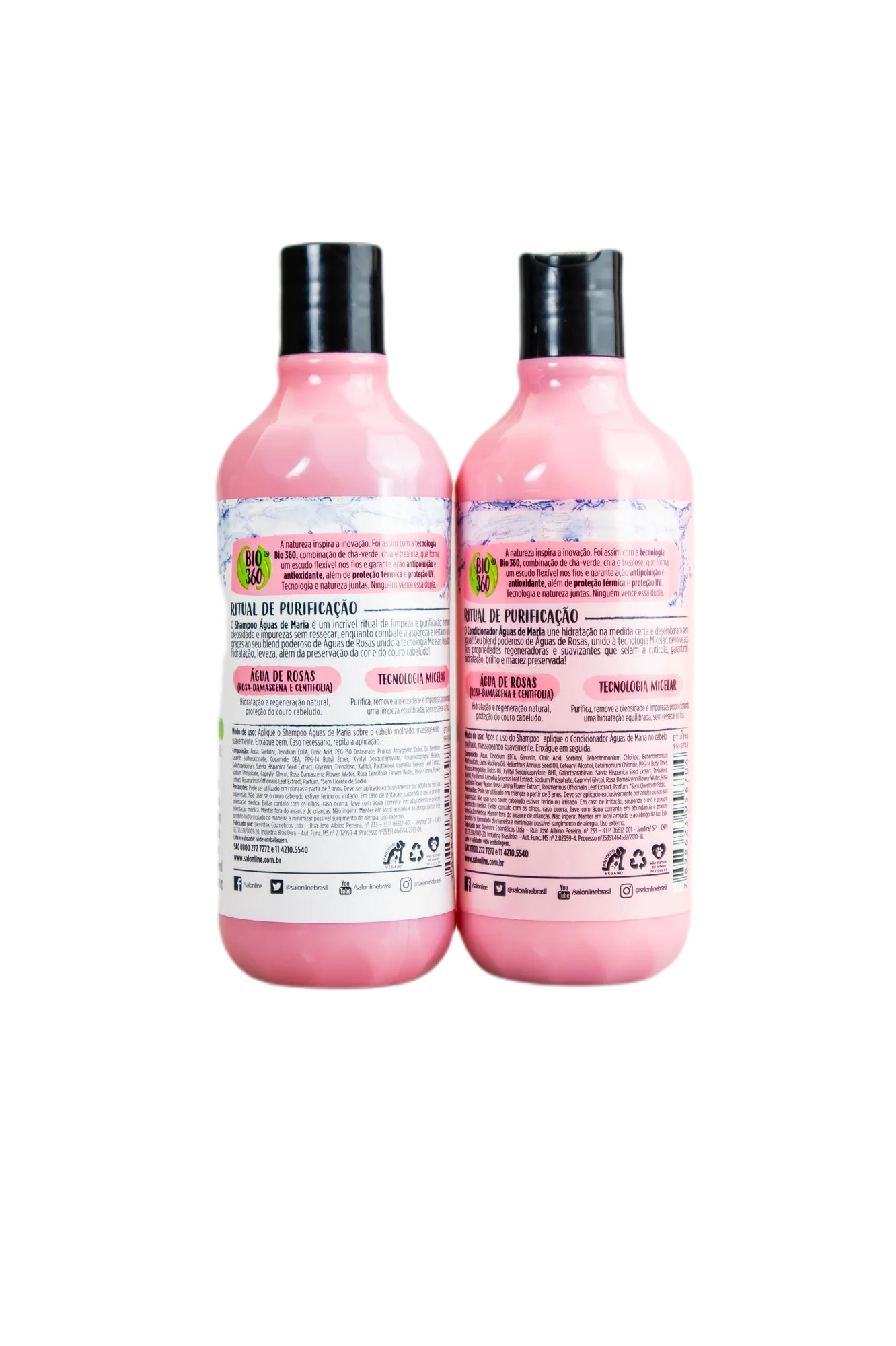 Salon Line Maria Natureza Águas de Maria Micellar Treatment Vegan Kit 2x350ml - Image 2