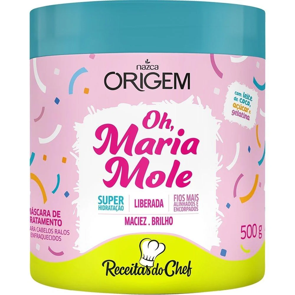 Oh Maria Mole Origem Shine Brightness Softness Treatment Mask 500g - Nazca