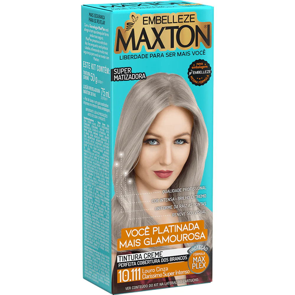Maxton Hair Dye You Plated More Glamorous Blond Gray Gray Super Intense Kit