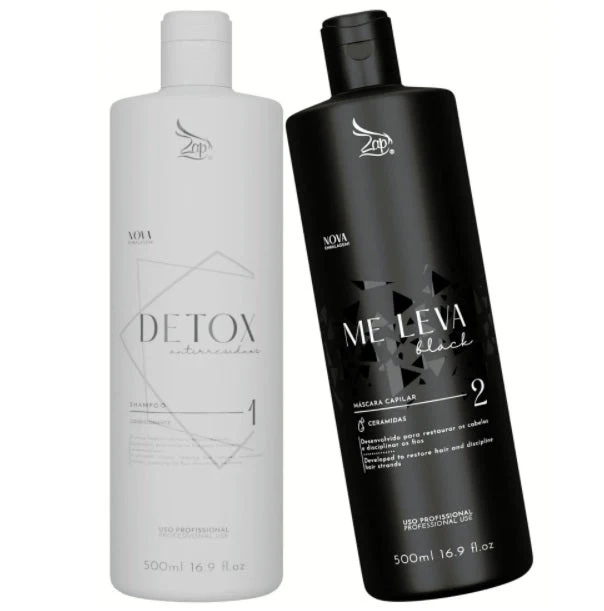 Me Leva Detox Black Macadamia Coconut Oil Treatment Kit 2x500ml - Zap Cosmetics