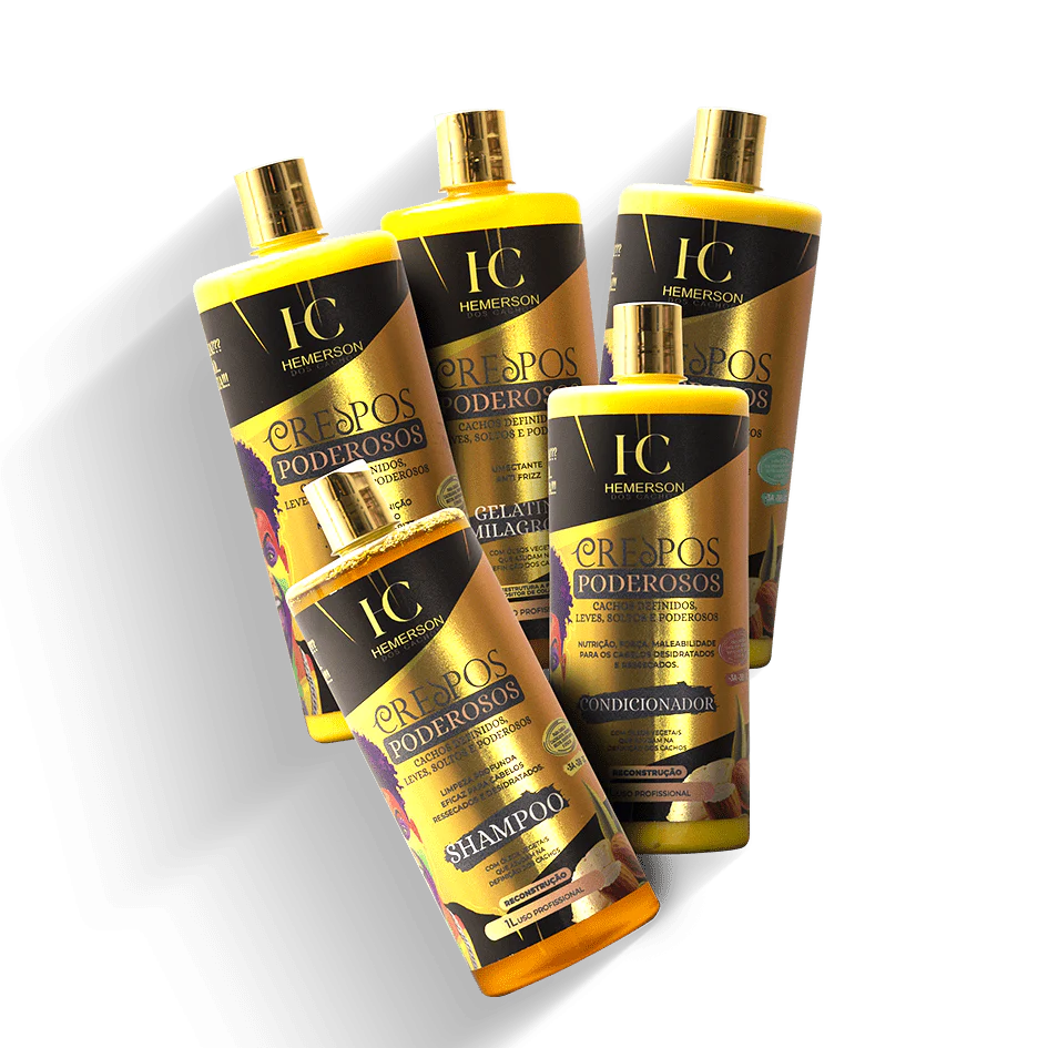 Mestre dos Cachos Crespos Poderosos Kit 5x 1L / 5x 33.81 fl oz