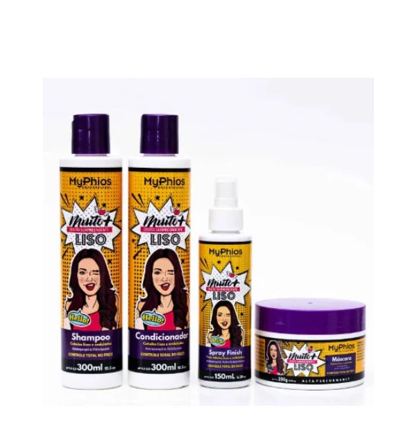 Muito + Liso Very Smooth Dry Hair Recovery Treatment Kit 4 Itens - My Phios - Image 2