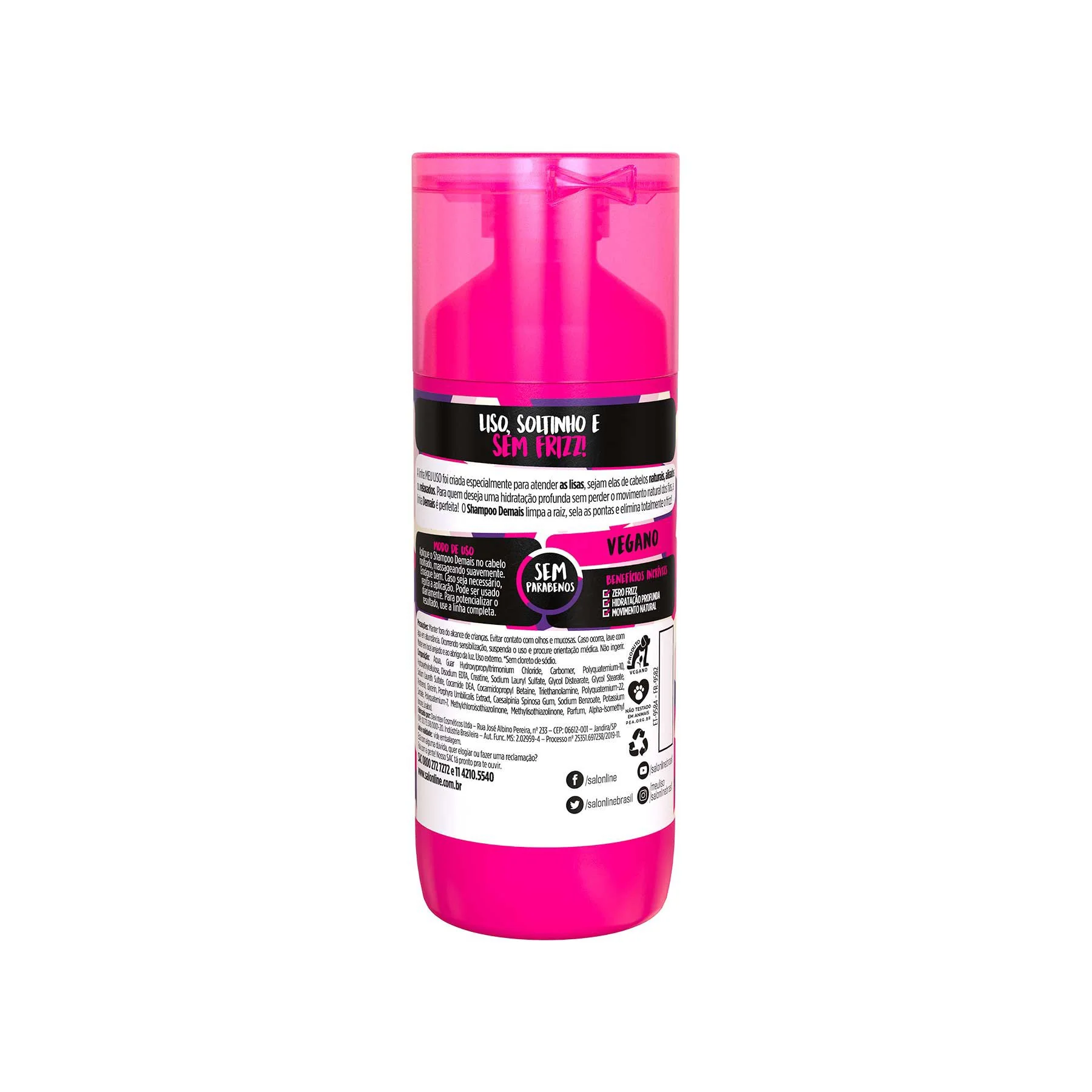 Salon Line My Smooth Too Smooth Vegan Creatine Collagen Anti Frizz Kit 3 Prod. - Image 3