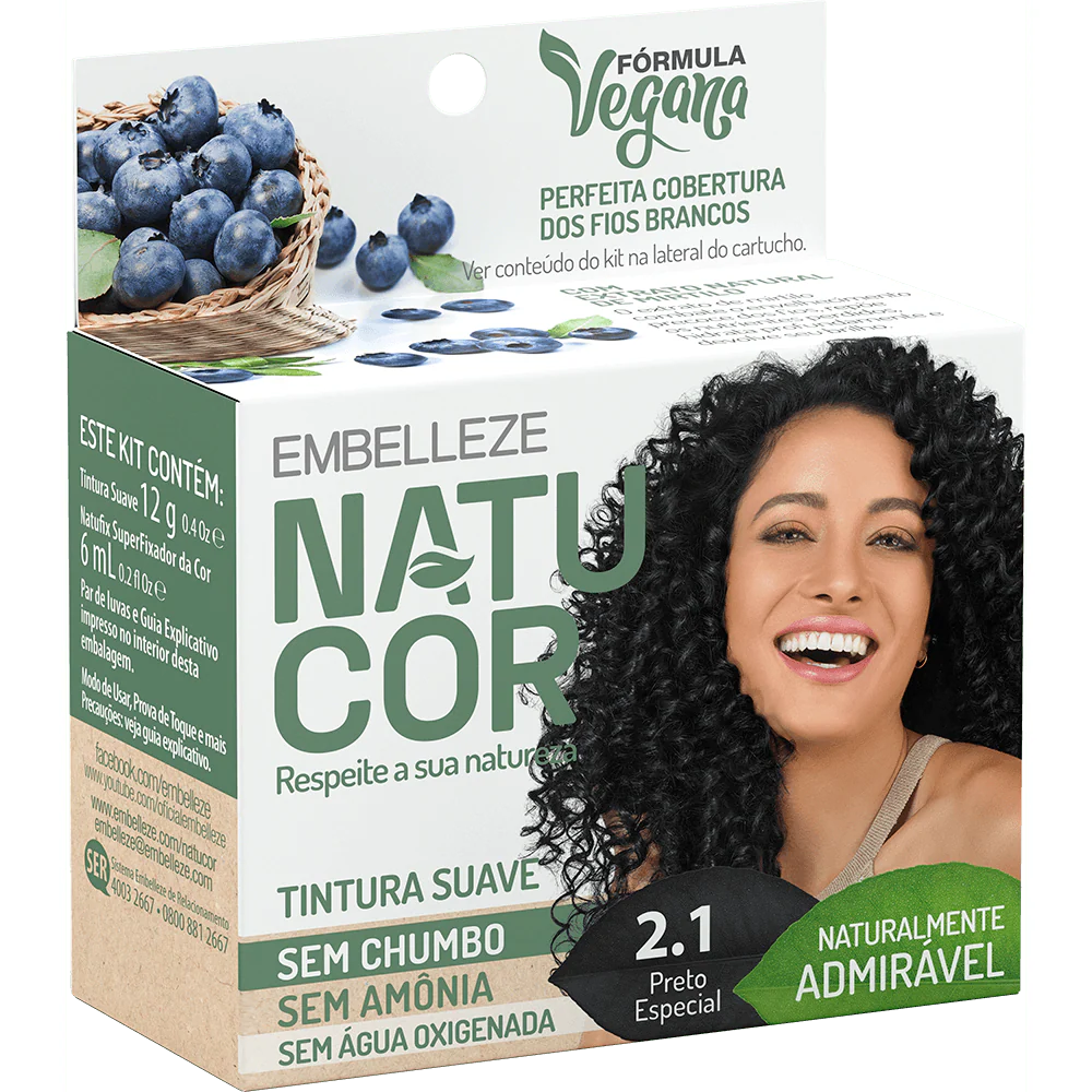 Natucor Hair Dye Naturally Admirable Special Black Blueberry Kit