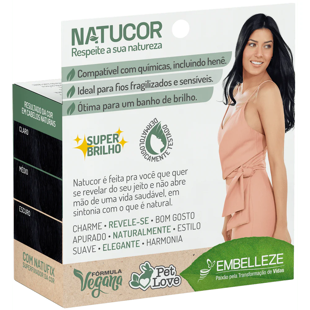Natucor Hair Dye Naturally Elegant Bluish Black Kit - Image 2