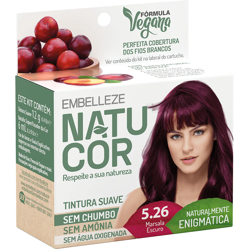 Natucor Hair Dye Naturally Enigmatic Marsala Dark Kit