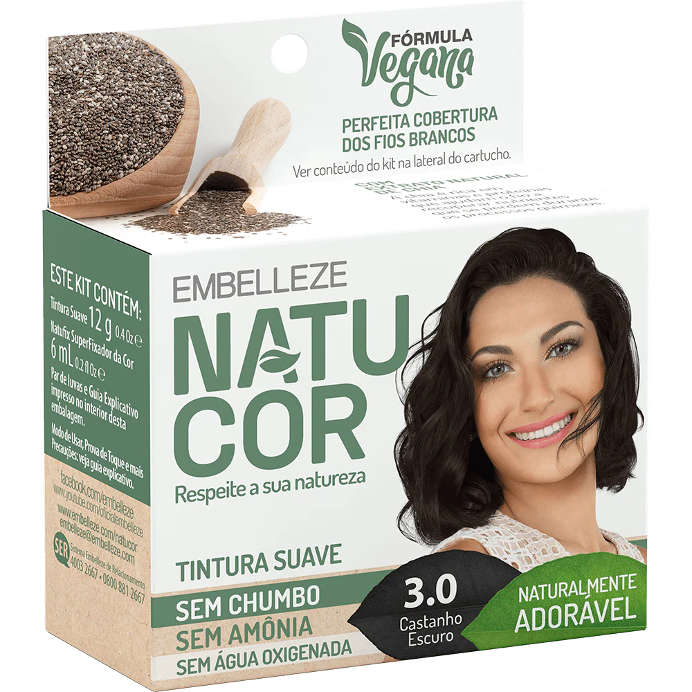 Natucor Hair Dye Naturally Lovely Dark Brown Kit