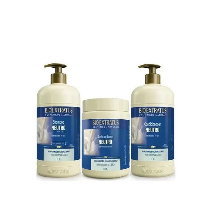 Neutral Bases Hair Moisturizing Cleansing Treatment Kit 3x1 - Bio Extratus - Image 2