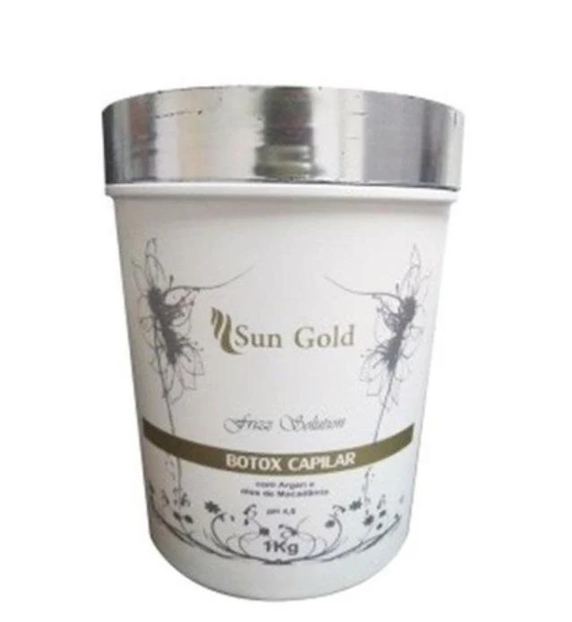 New Life Macadamia Argan Hair Volume Reducer Moisturizing Botox 1Kg - Sun Gold