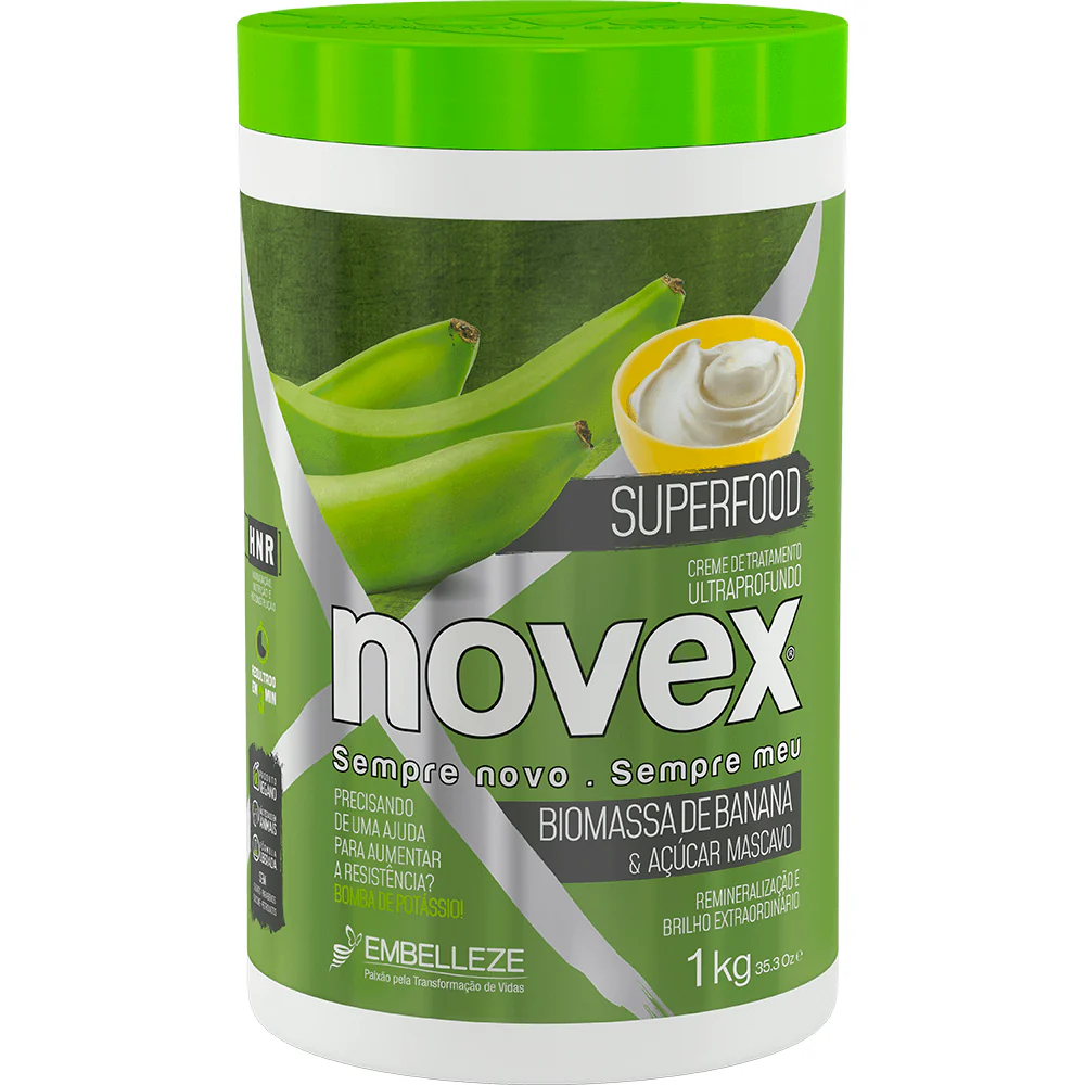 Novex Treatment Cream Superfood Remineralizer Banana Biomass And Masican Sugar Kg 1kg