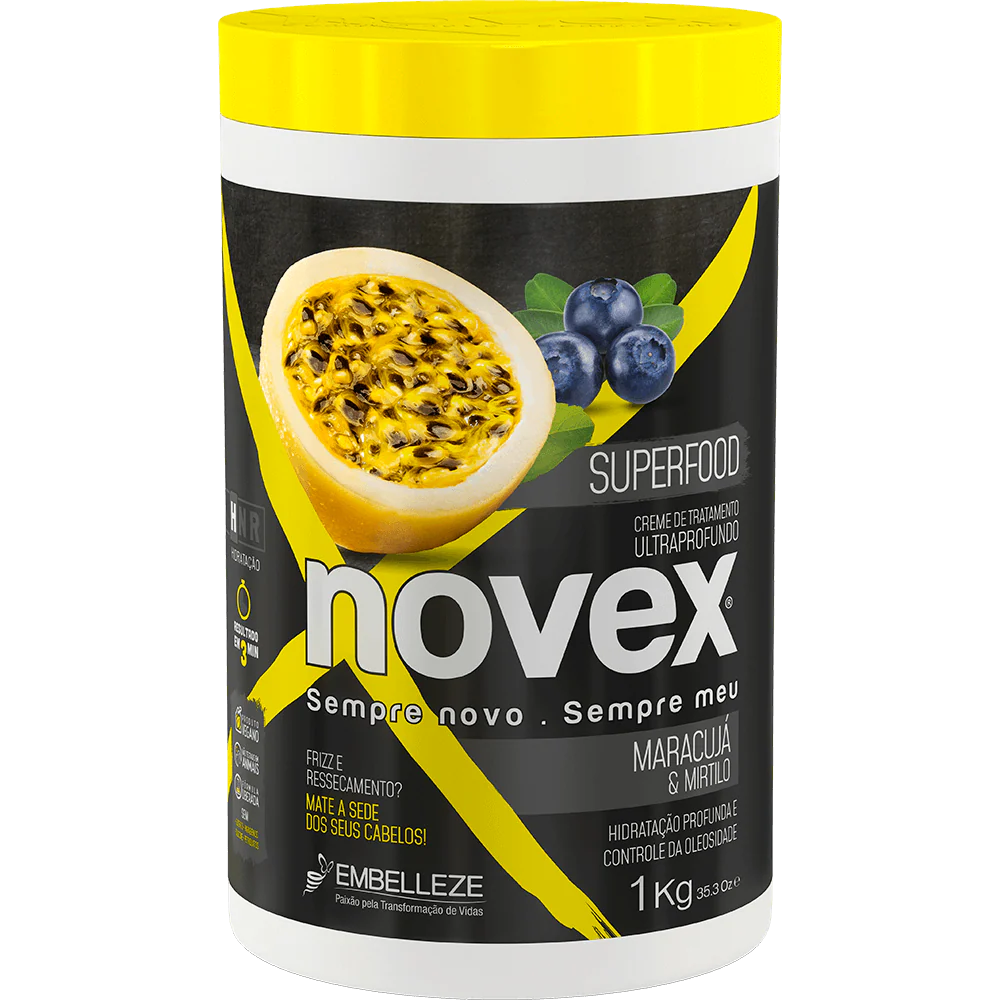 Novex Treatment Cream Superfood Passion Fruit And Blueberry 1kg