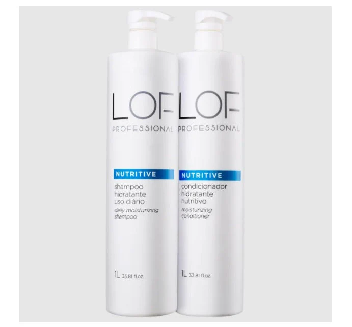 Nutritive Moisturizing Nourishing Anti Frizz Hair Kit 2x1L - LOF Professional