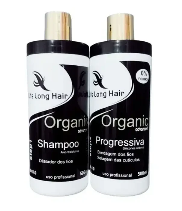 Organic Advanced Progressive Brush Hair Straightening Kit 2x1L - Life Long Hair - Image 2