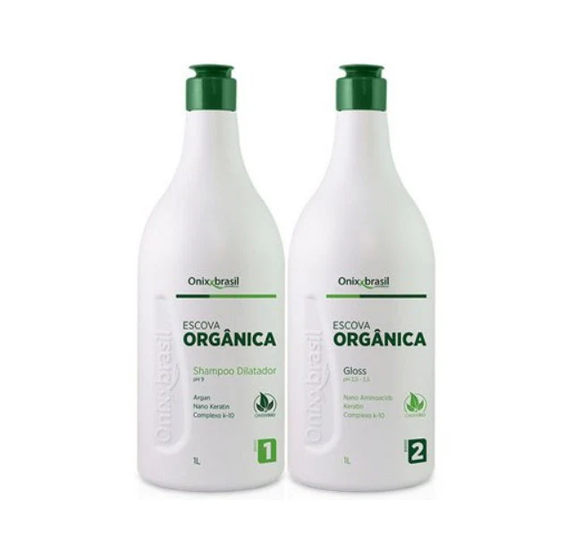 Organic Hair Straightening Argan Keratin K10 Progressive Brush Kit 2x1L - Onixx