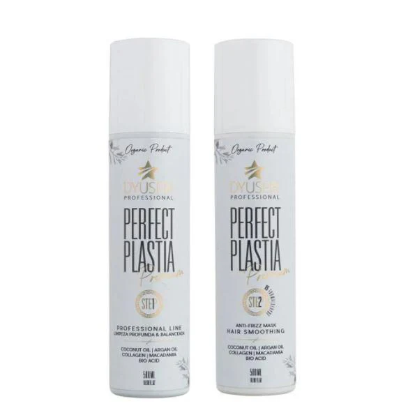 Perfectplastia Premium Hair Smoothing Brazilian Blowout Organic 2x500ml - Dyusar
