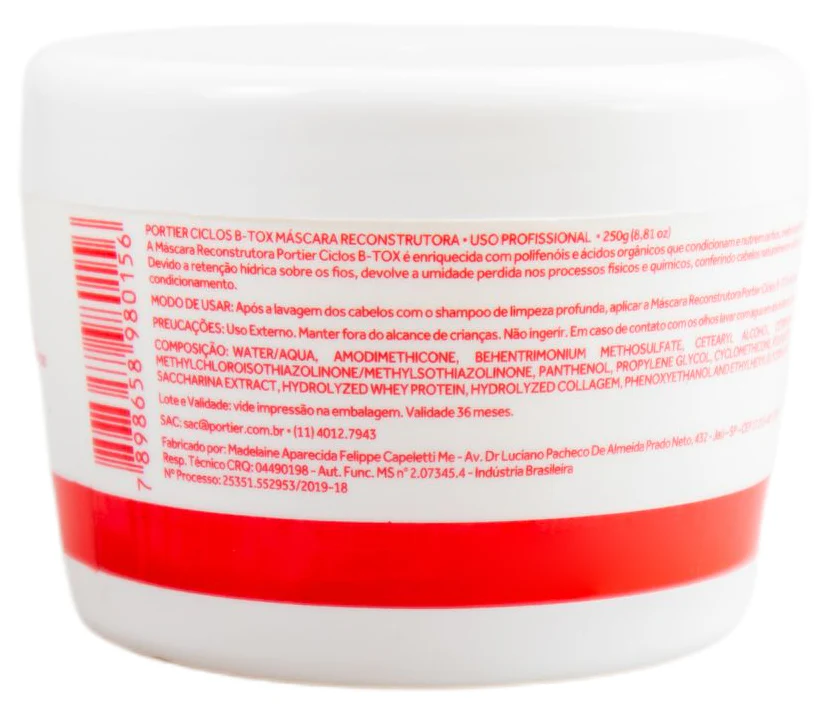 Ciclos B-Tox Mask Volume Control Reconstructor Hair Shine Mask 250g - Portier - Image 2