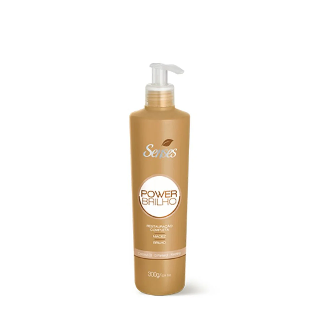 Power Brilho Restore Shine Softness Coconut D-Panthenol Keratin 300g - Senses