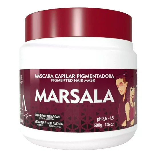 Power Color Activator Marsala Tinting Argan Ojon Vitamin E Mask 500g - Troia Hair - Image 2