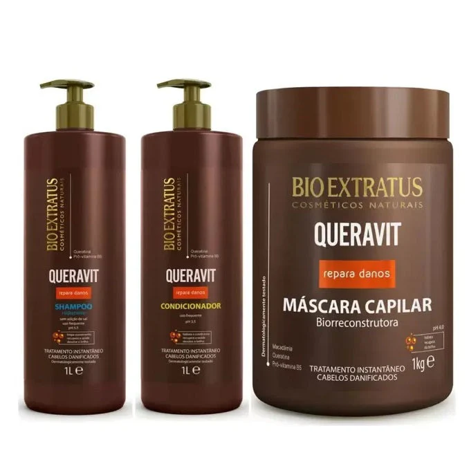 Queravit SOS Damage Hair Bio Reconstructor Treatment Kit 3x1 - Bio Extratus