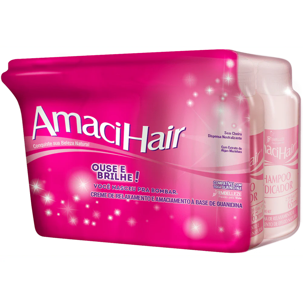 Hair Relaxer Amacihair Shine Straightening Volume Reducer 220g - Embelleze - Image 2