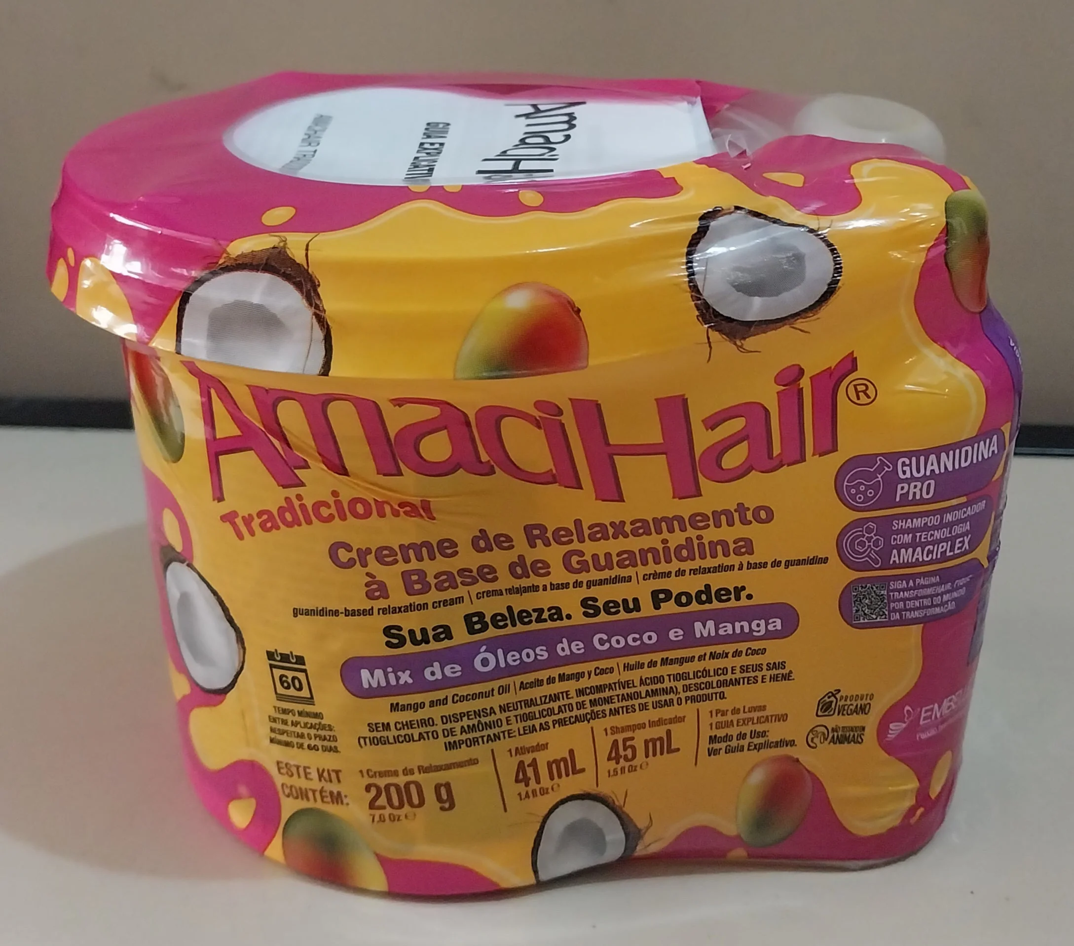 Hair Relaxer Amacihair Shine Straightening Volume Reducer 220g - Embelleze - Image 4