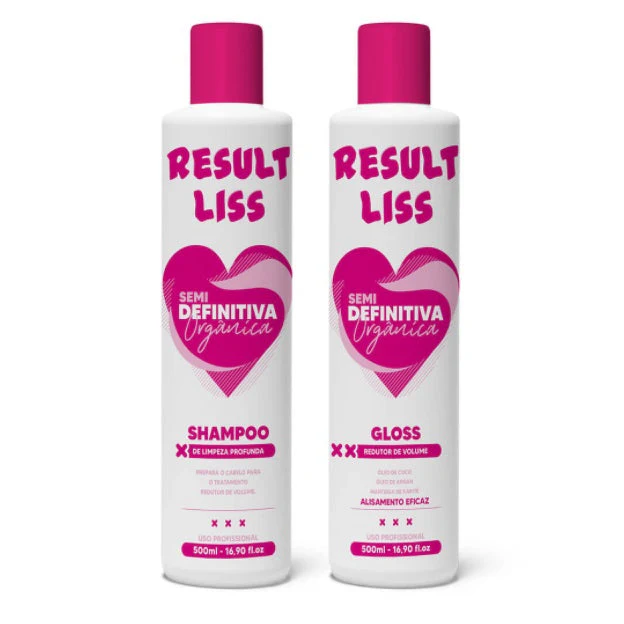 Result Liss Progressive Semi Definitive Organic Sealing Kit 2x500ml - Fio Perfeitto
